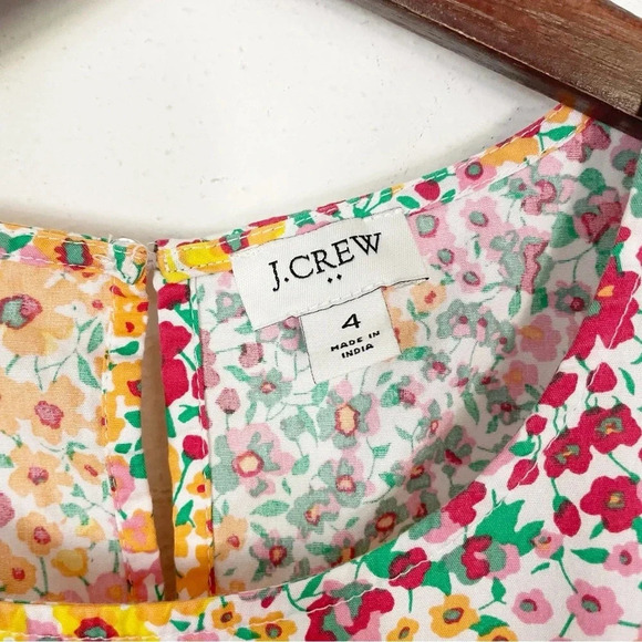 NWOT J.Crew Mixed-floral Multicolor Tiered Midi Dress Size 4 (fits bigger) - Picture 7 of 9